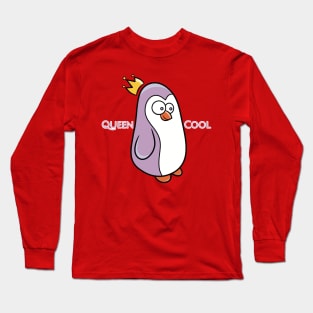 Queen Cool Penguin Long Sleeve T-Shirt